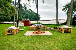 Lounge de casamento ao ar livre