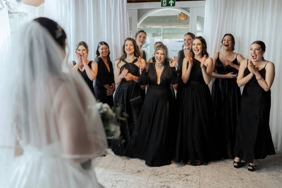 casamento preto vestido madrinhas preto