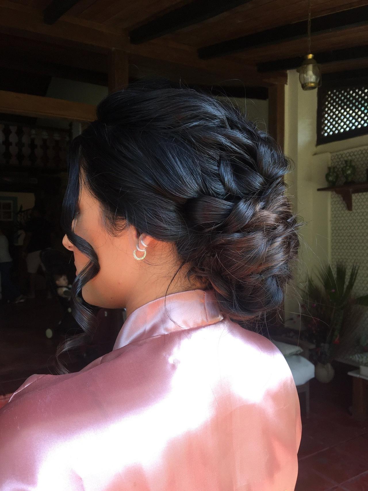 penteado madrinha casamento coque com trança