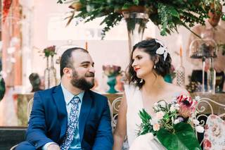 Penteado curto de casamento