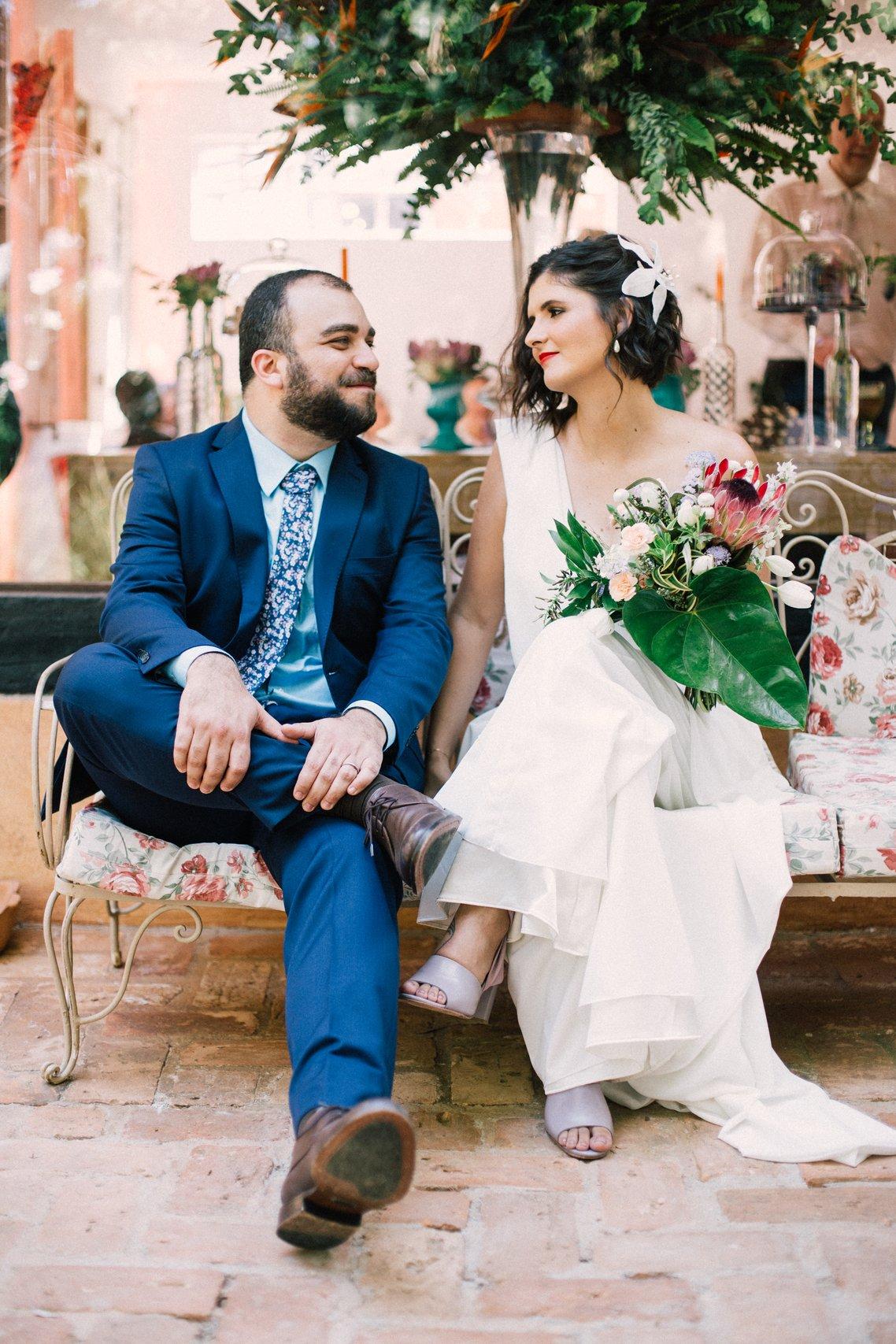 Penteado curto de casamento