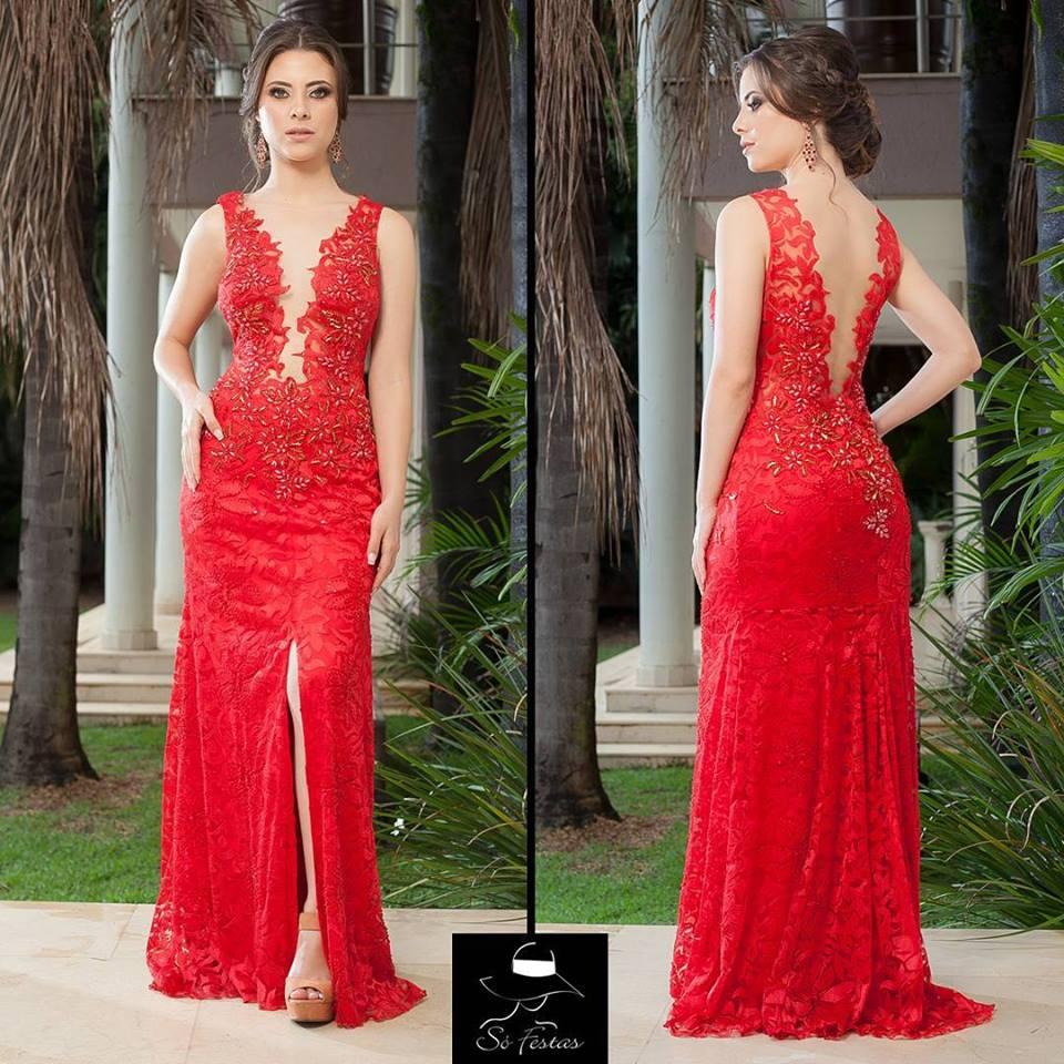 Vestido vermelho de festa