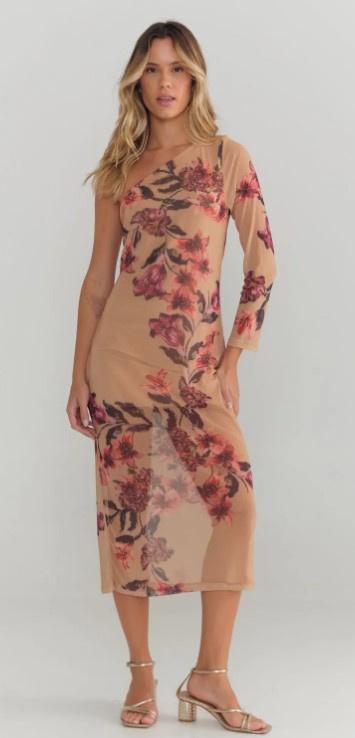 vestidos floridos longo