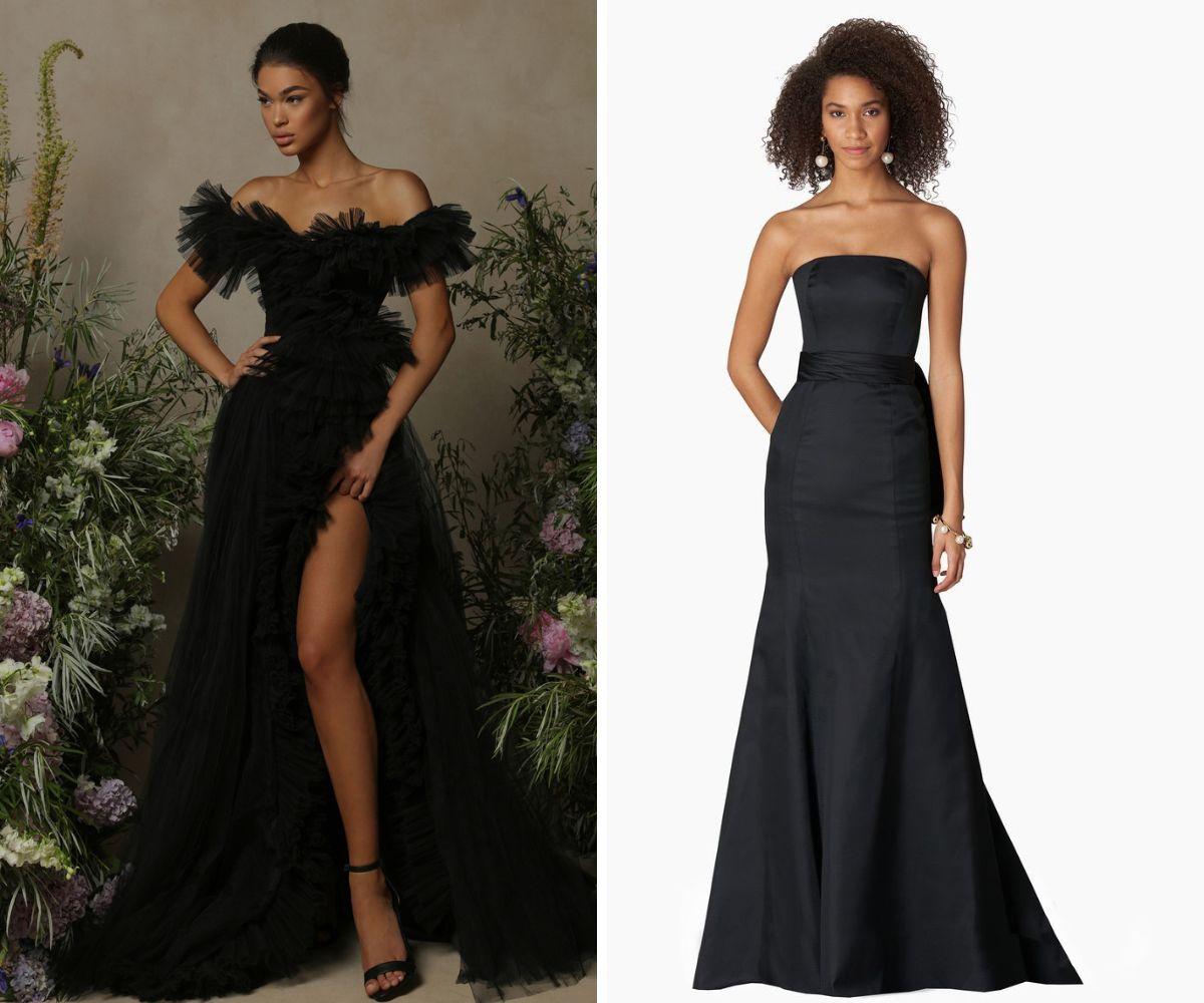 casamento preto vestido madrinhas preto