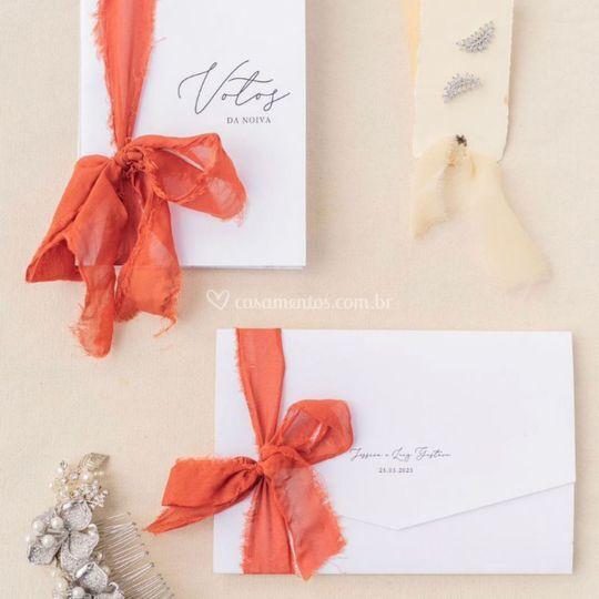 Modelo de envelope para convite de casamento