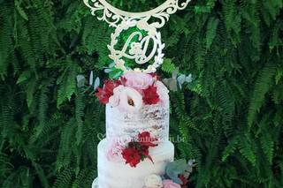 naked cake com flores