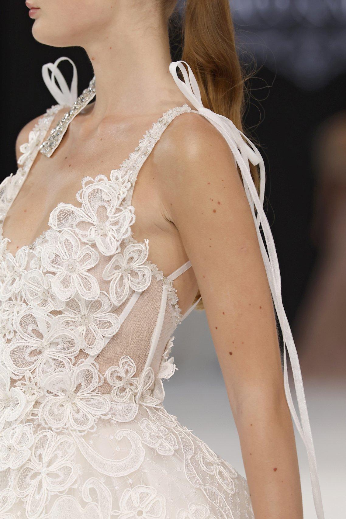 tendência vestido de noiva 2025 2026 laços coquette