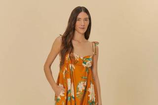 vestidos floridos midi