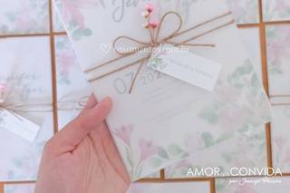 Modelo de envelope para convite de casamento