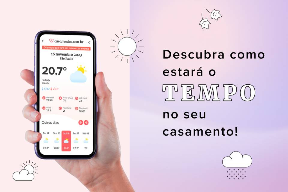 Como será o clima no dia do casamento? Descubra!