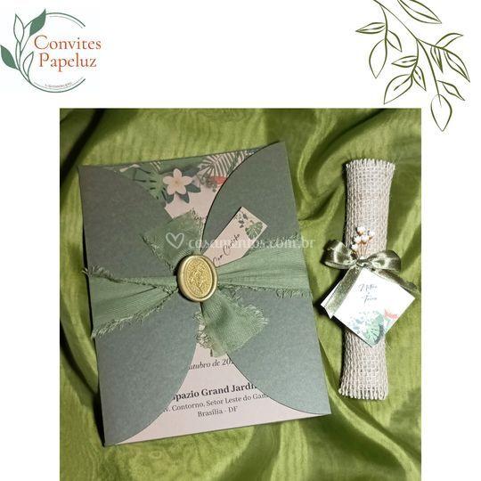 Modelo de envelope para convite de casamento