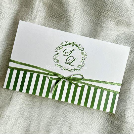 Modelo de envelope para convite de casamento