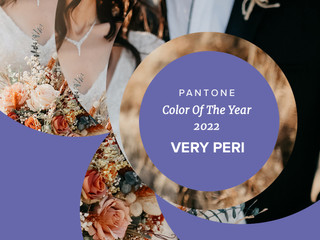 Very Peri é a cor de 2022 eleita pelo Instituto Pantone! E será uma tendência no universo dos casamentos