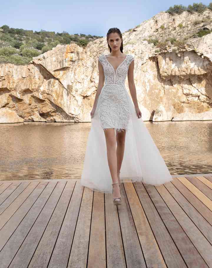 vestido de noiva simples curto