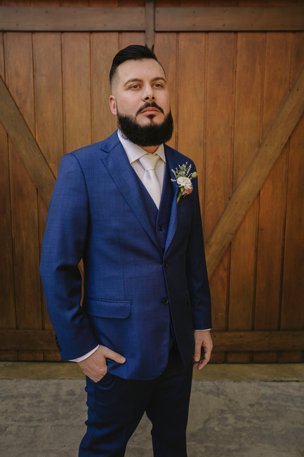 terno para casamento noivo azul