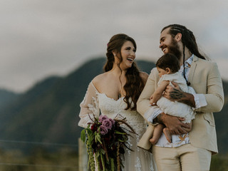 Fotografias do dia C com filhos do casal: tenham um álbum de família impecável