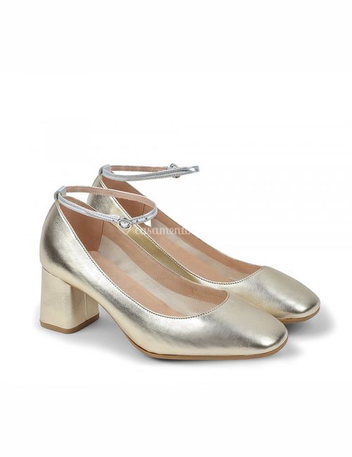 Tess pumps - Light gold and Silver, Repetto