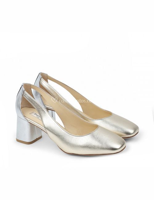 Terry pumps - Light gold and Silver, Repetto