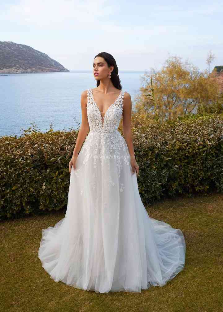 Vestido de noiva casamento store de dia ao ar livre