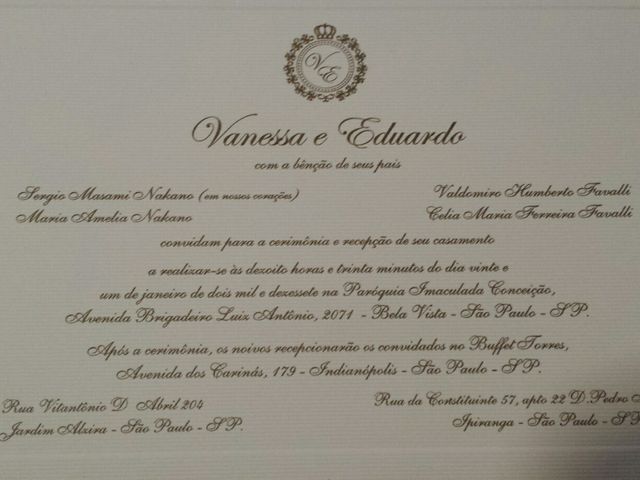 O casamento de Eduardo Favalli e Vanessa Nakano em São Paulo 3
