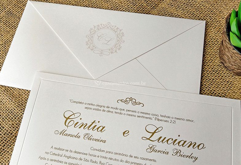 Featured image of post Convite De Casamento Classico E Chic Lindos convites de casamento personalizados em papel aspen perolizado 180g impress o colorida em ambos os lados