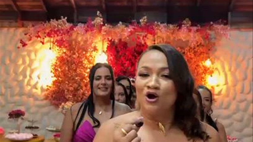 As madrinhas em ação 
