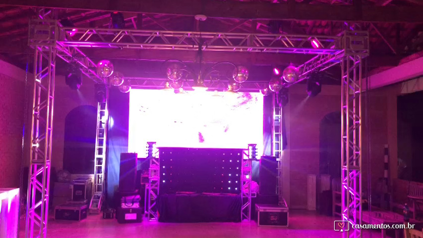 Pista box com painel de led 4x2m