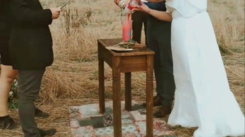 Elopement wedding no campo.