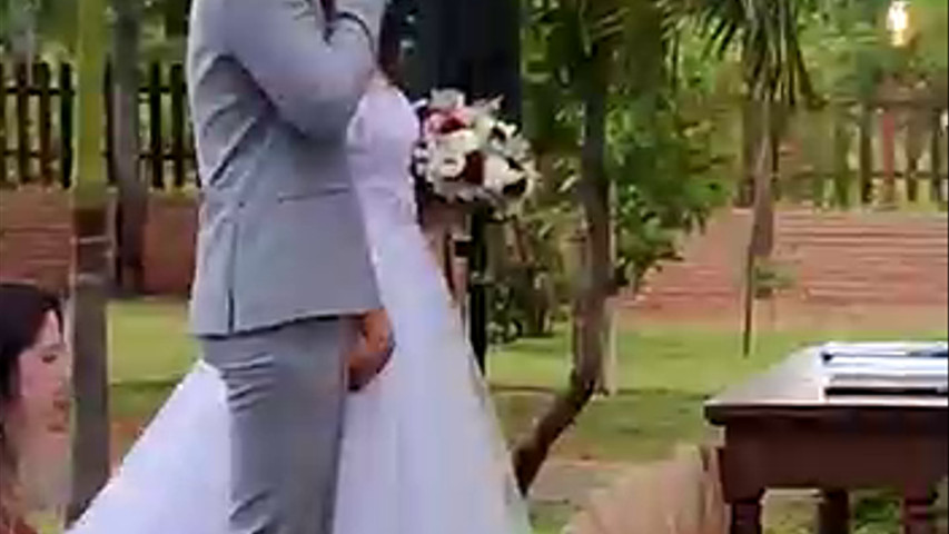 Casamento durante o dia Um cenário encantador