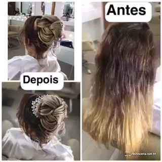 Antes e Depois de Penteado