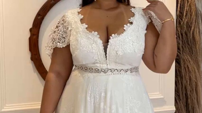 Vestido de Noiva Plus - Ateliê Alessandra Ferreira 