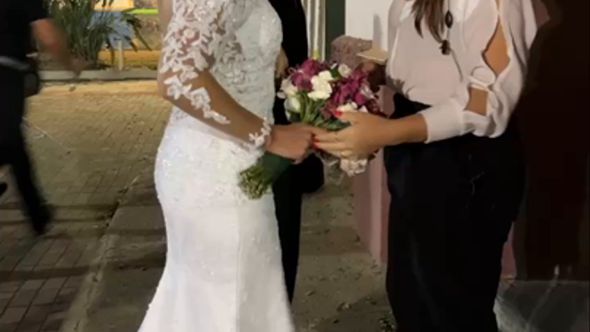 Orientação a noiva e ao pai antes da entrada ! 