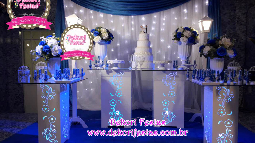 Decoração para casamento Azul Royal