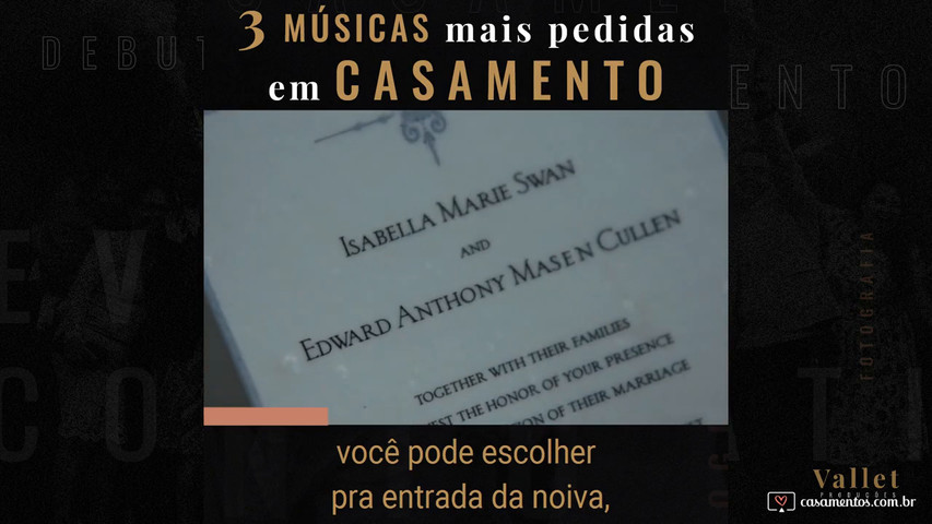 3 musicas mais pedidas pelas noivas vallet 