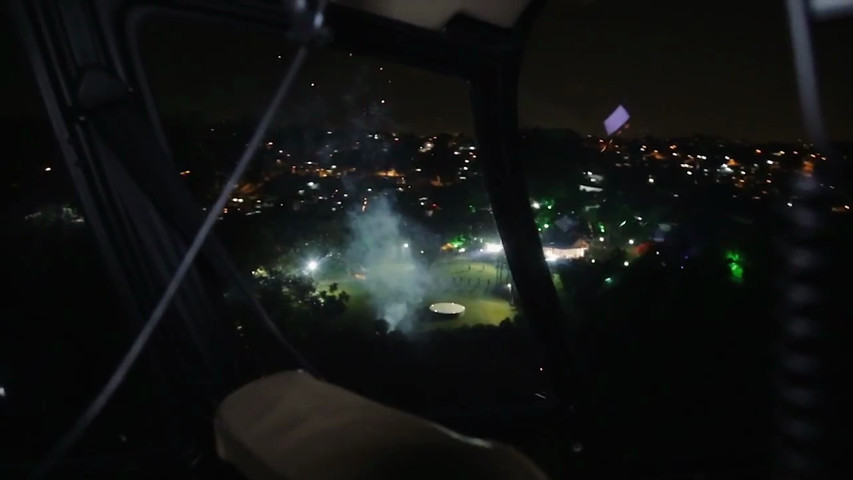 Casamento Chegado de helicoptero