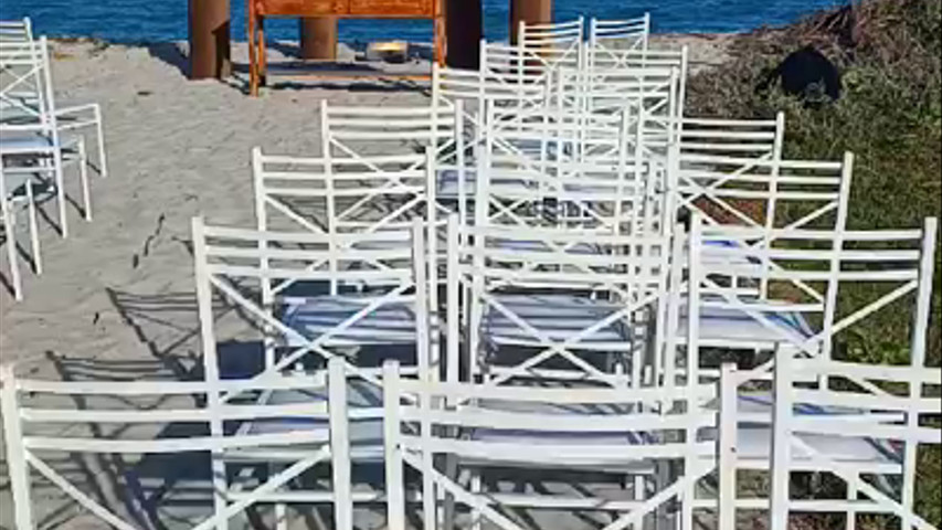 Pé na areia