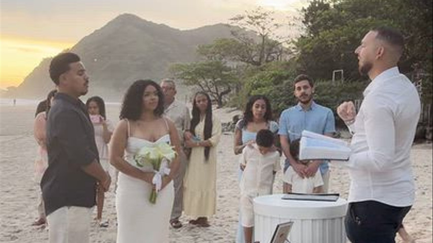 Casamento religioso com efeito civil praia do Guarujá 