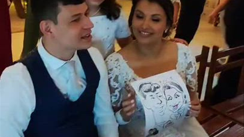 Caricatura em Casamento 