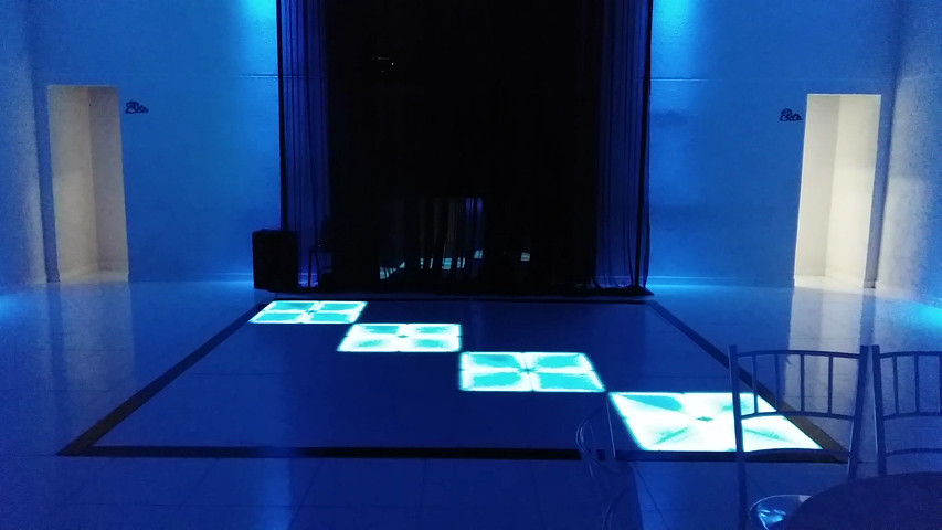 Pista de dança com iluminação led