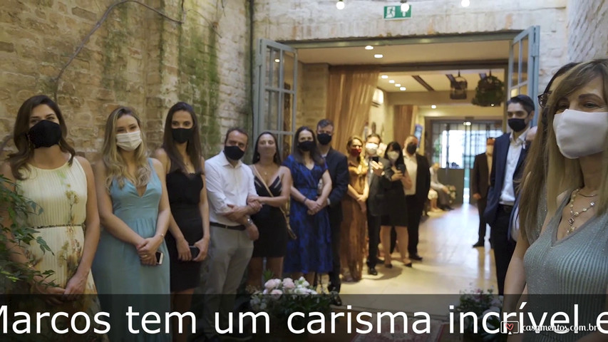 Momentos de uma cerimônia de casamento