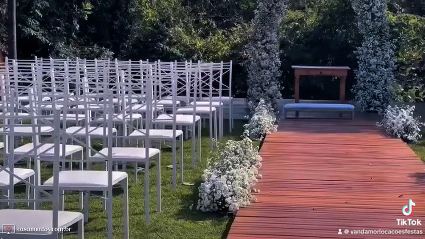 Decoração cerimônia sítio mirante das virtudes