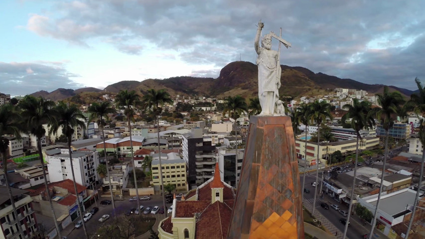 Entrada da noiva feito com drone