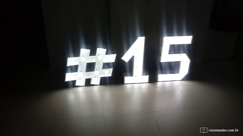 Letras luminosas para 15 anos em led