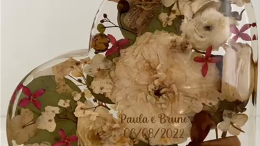 Buquê de Casamento Eternizado em Resina