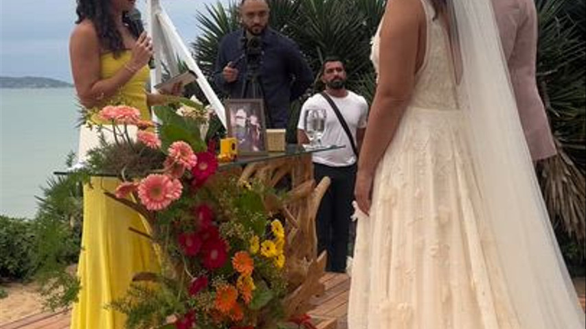 Entrada das alianças com pet