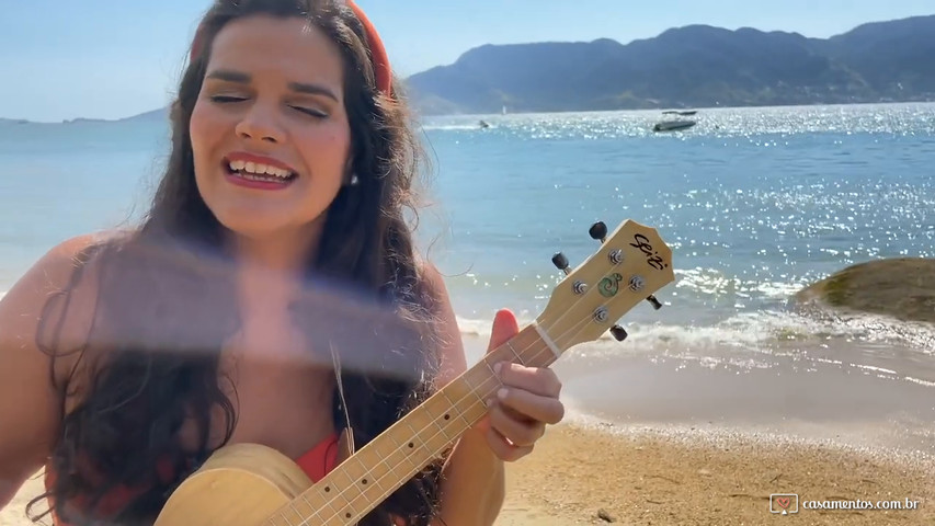 Marcha Nupcial + Ainda bem (Thiaguinho) Voz e ukulele amar casamentos casamento na praia 