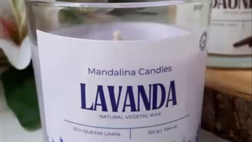 Velas aromáticas vegetais