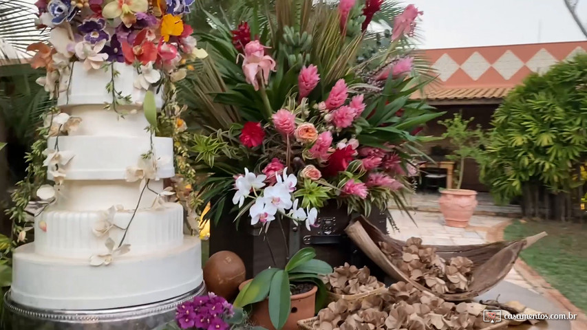 Mesa de Doces Tropical Chic