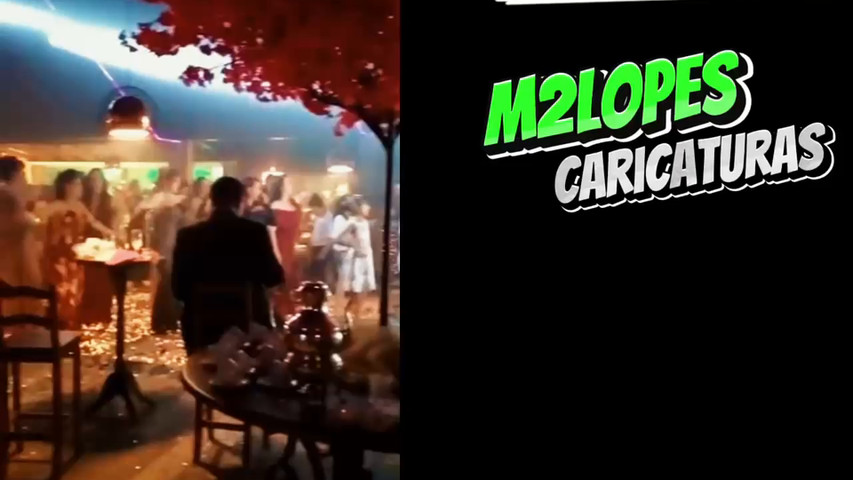 Festa com caricaturas M2LOPES