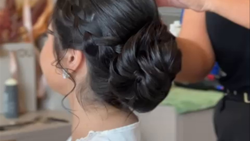 Finalização do penteado 